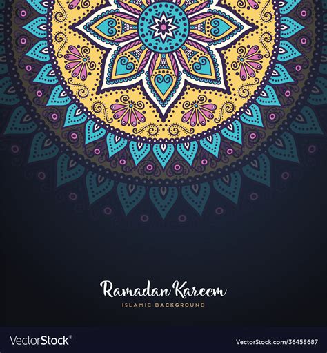 Islamic background with mandala Royalty Free Vector Image