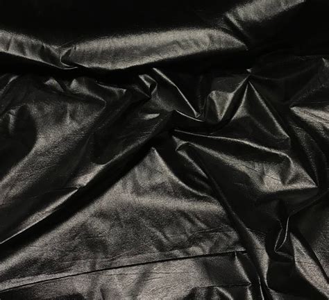 Black Faux Leather Fabric | Etsy