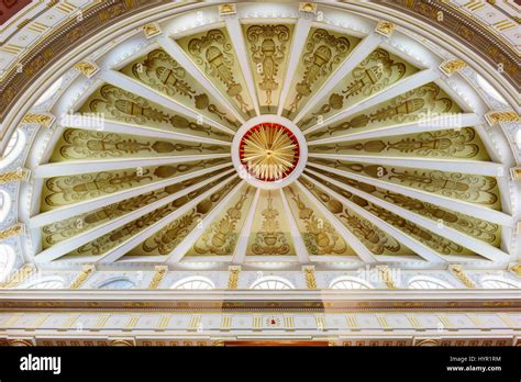 Mexico City, FEB 17: Interior view of the historical National Palace on FEB 17, 2017 at Mexico ...