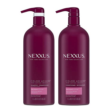 Nexxus Color Assure Shampoo and Conditioner Color Assure 2 Count for Color Treated Hair Enhance ...