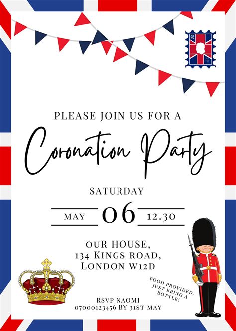 Royal Party Invitation, Royal Party Invite, Personalised Printable ...