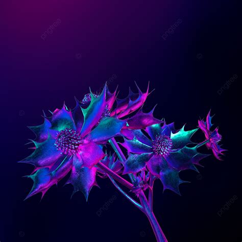 C4d Purple Laser Metal Plant, Steam Wave, Floral, Cyberpunk PNG Transparent Clipart Image and ...