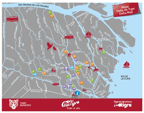 Municipio de Tigre - Subsecretaría de Turismo | Sala de prensa | Mapa del Delta de Tigre | Mapas ...