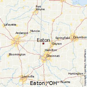 Map Of Eaton Ohio - Tourist Map Of English