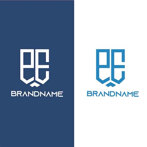 Premium Vector | A blue and white logo for an e logo