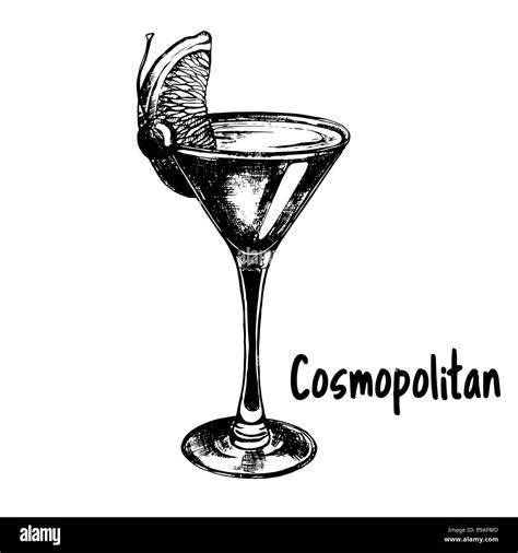 Cosmopolitan cocktail Black and White Stock Photos & Images - Alamy