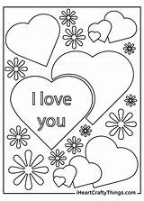 I Love You Coloring Pages  Heart coloring Love sketch template