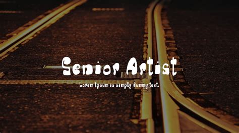 Senior Artist Font : Download Free for Desktop & Webfont