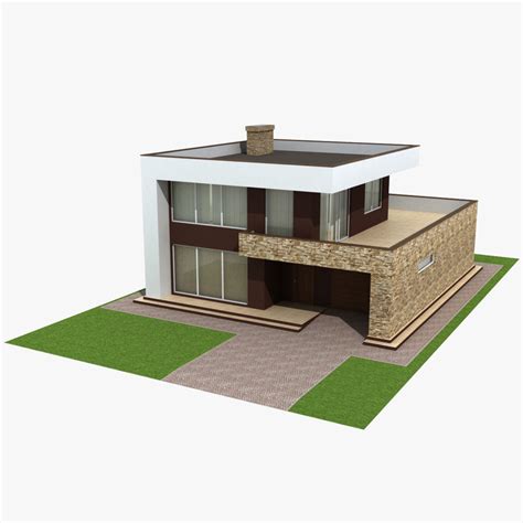 3d model modern house