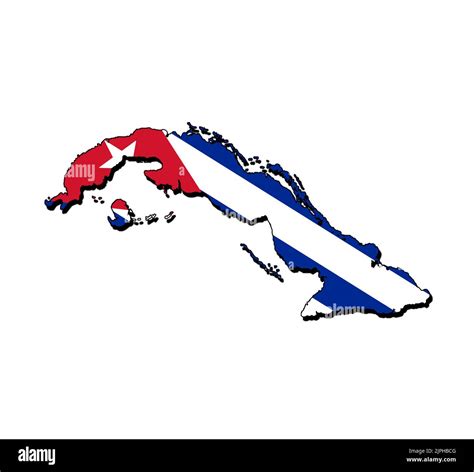 Silueta Y Bandera Del Mapa De Cuba Stock De Ilustraci N Ilustraci N ...