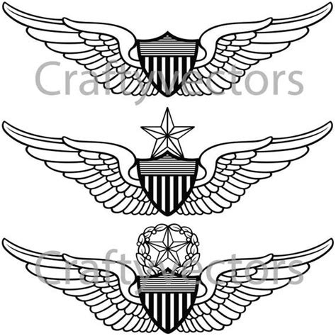 Army Aviator Wings Vector File - Etsy