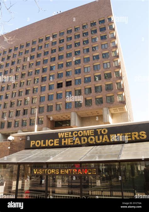 New York City Police Headquarters, Visitors Entrance, One Police Stock Photo, Royalty Free Image ...