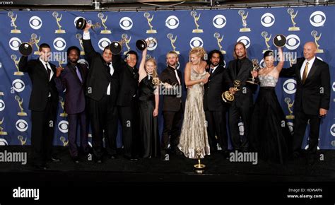 The cast of 'Lost', winner of best drama at the 57th Annual Emmy Awards ...