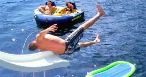 Water Slide Fails. Watch People Make The Simple Art Of Waterslide Into ...