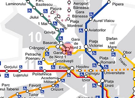 Gara de Nord station map - Bucharest Metro