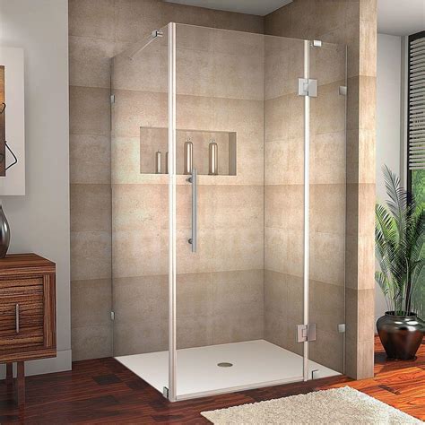 Aston Avalux 40 in. x 38 in. x 72 in. Completely Frameless Shower ...