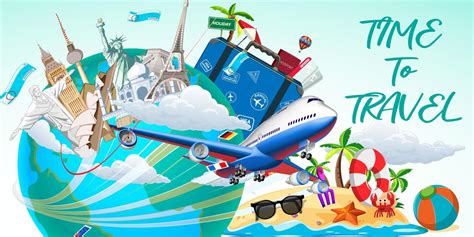 Vector illustration of travel using as business web template agency ...