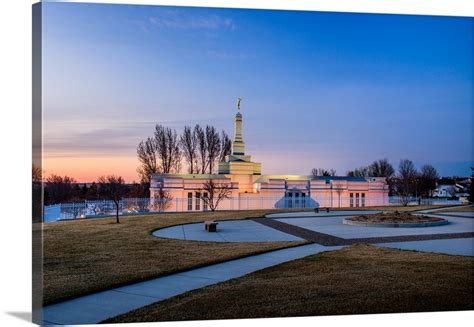 Bismarck North Dakota Temple, Sunset, Bismarck, North Dakota Wall Art ...