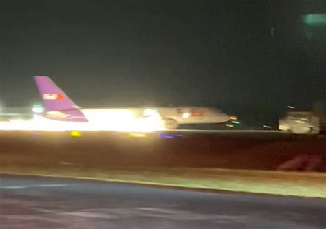 See trail of fire as FedEx plane crash-lands at Tennessee airport ...