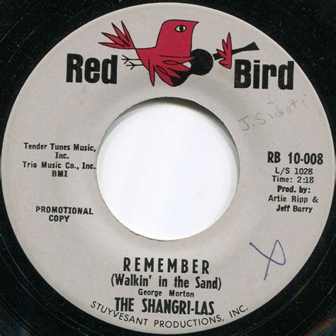 The Shangri Las* - Remember (Walking In The Sand) (1964, Vinyl) | Discogs