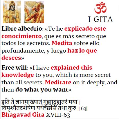 Libre Albedrío y Nishkama Karma (Bhagavad Gita)