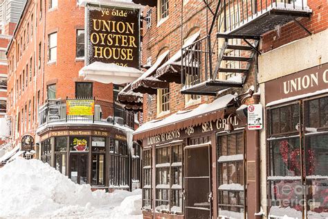 Union Oyster House in Winter Photograph by Susan Cole Kelly - Fine Art America