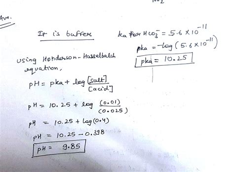 [Solved] What is the pH of a mixture of 0.01 M Na2CO3 and 0.025 M KHCO3? | Course Hero