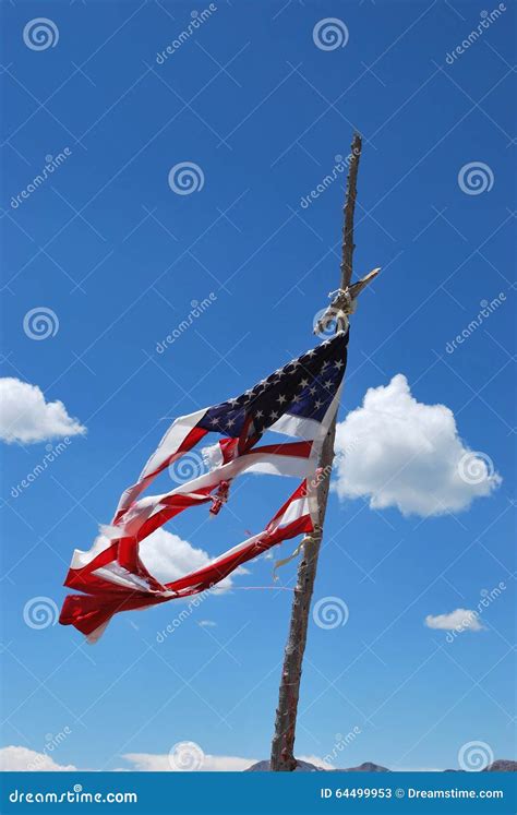 American Flag stock image. Image of flag, blue, torn - 64499953