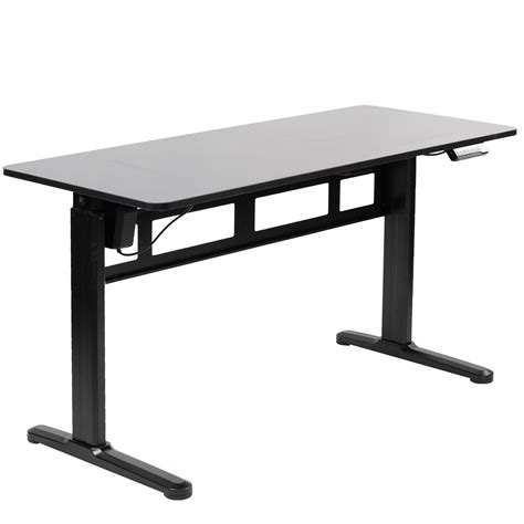 VIVO Black 55" x 24" Electric Sit Stand Desk, Ergonomic Standing Height ...