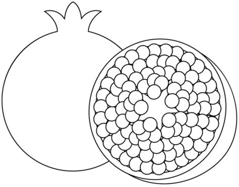 Pomegranate coloring page | Free Printable Coloring Pages