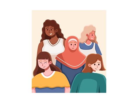 Premium Vector | An illustration of a group of women with different ...