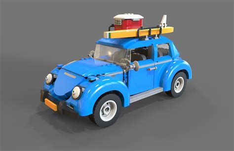 Lego car Volkswagen beetle 3D model | CGTrader