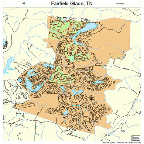 Fairfield Glade Tennessee Street Map 4724980