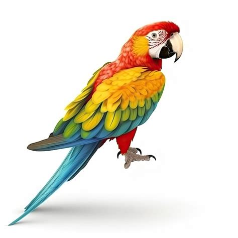 Parrot bird white background | Premium AI-generated image