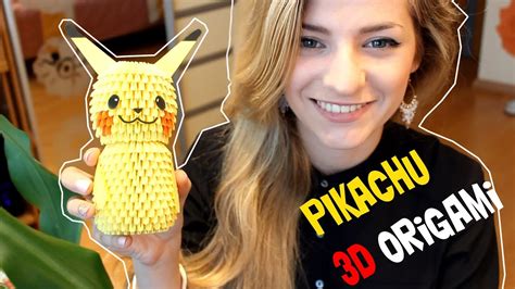 PIKACHU 3D ORIGAMI - YouTube