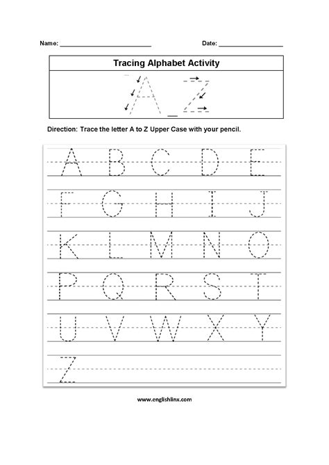 Tracing Alphabet Worksheets | Alphabet practice worksheets, Alphabet ...