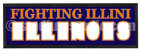 Illinois Fighting Illini Team Plaque (12" x 40") - The Stadium Studio