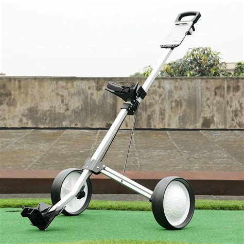 brand PGM. Founders Club Quick Easily Fold Wheel Golf Push Pull Cart Trolley, White, Easy ...