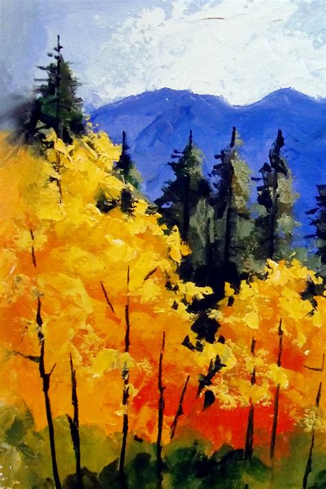 Daily Painters Abstract Gallery: "FALL IN COLORADO II & III" daily painter original landscape ...