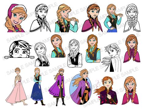 Anna SVG Frozen SVG Anna Silhouette Svg Frozen Silhouette - Etsy Australia