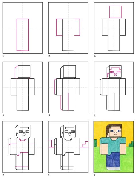 How To Draw Minecraft For Kids (free Printable) The, 44% OFF