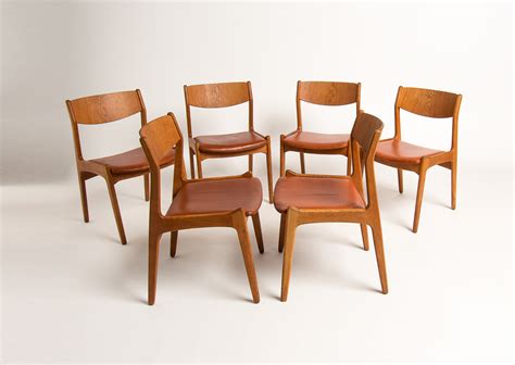 Mid Century Dining Chairs | Danish Design | Oak & Leather | Alto Stile