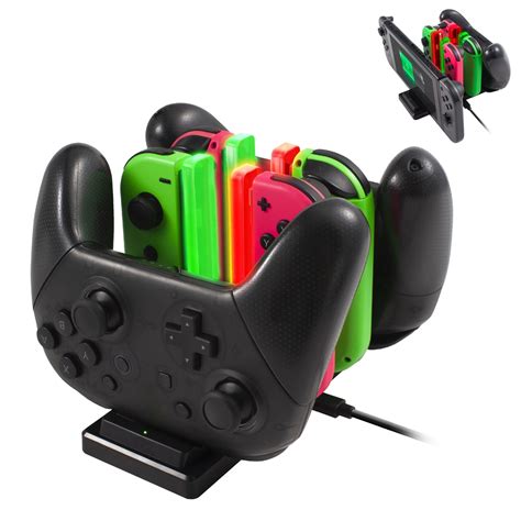 For Joy Con and Pro Controller Charger 6-in-1 Charging Dock for Nintendo Switch JoyCon, Pro ...