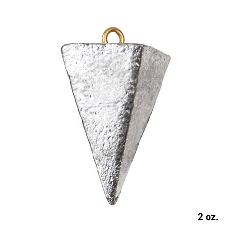 Pyramid Sinker for Freshwater and Saltwater Fishing, Weight (2 oz, 2.5 oz, 3 oz)