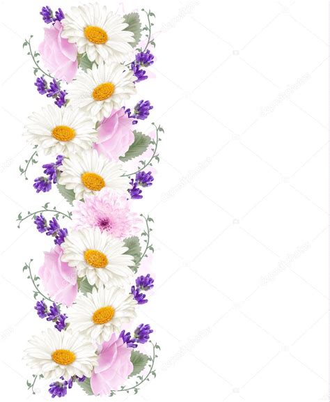 Pretty vertical flower banner. Vector. — Stock Vector © almoond #76475301