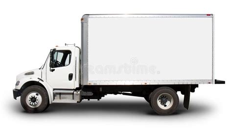 White Delivery Truck Side View Stock Image - Image: 7281061