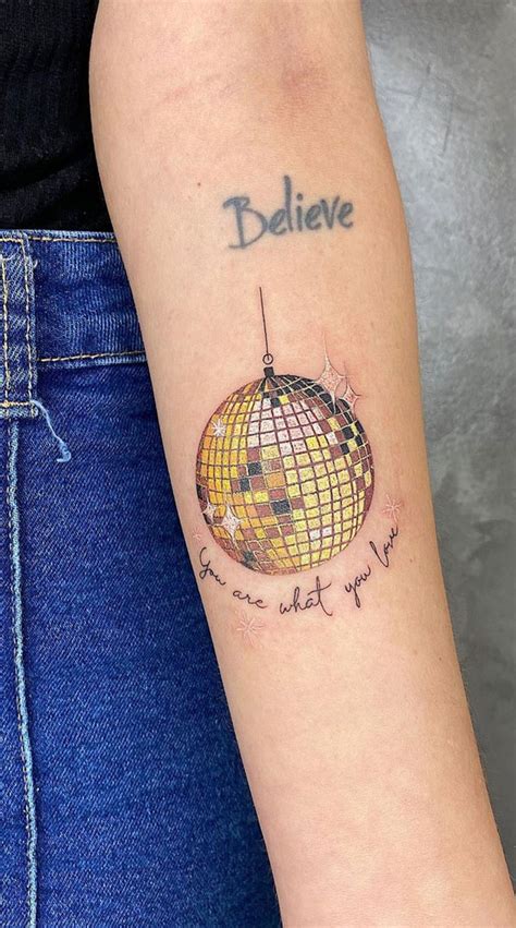 Enchanted Melodies Taylor Swift Tribute Tattoo Ideas : Gold Mirrorball Tattoo I Take You ...