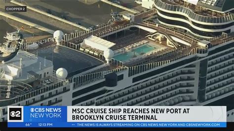 New cruise ship reaches port at Brooklyn Cruise Terminal - YouTube