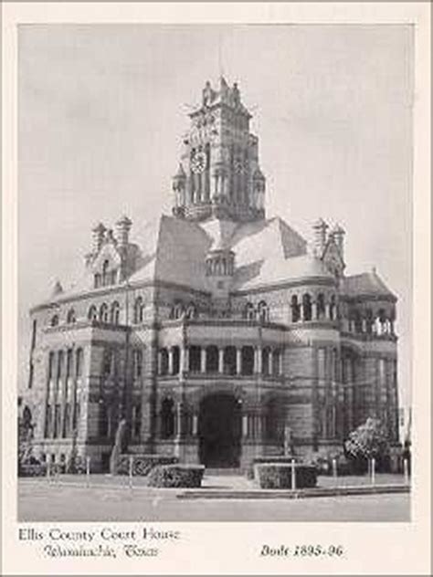 Ellis County Courthouse, Ellis County History, Waxahachie Texas.