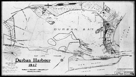 Durban. Map of Durban harbour dated 1947. Flying Boat Base. Congella ...